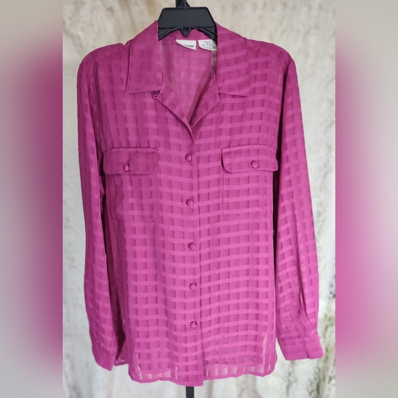 Liz Baker Blouse coordinated Cabernet tank  Set NWOT - Picture 1 of 5